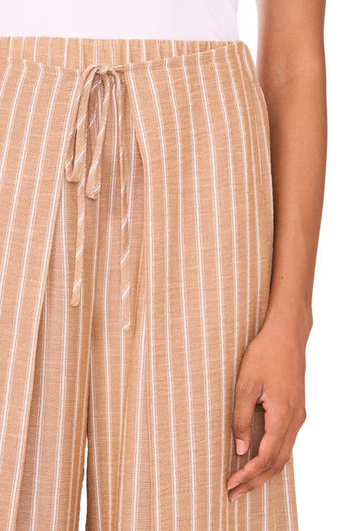 Halogen ® High Waist Crinkle Wrap Pants In Brown