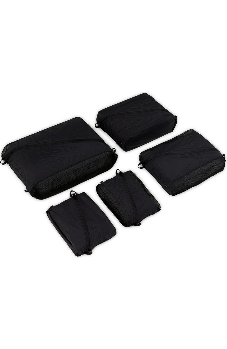 LOJEL ORDO 5-Piece Travel Packing Organizer Set for Suitcases, Alternate, color, Black