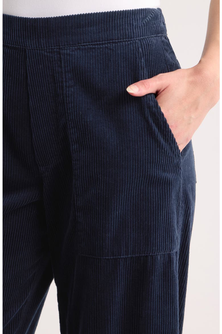 Madeline Patch Pocket Pull-On Wide Leg Pants, Alternate, color, CLASSIC NAVY