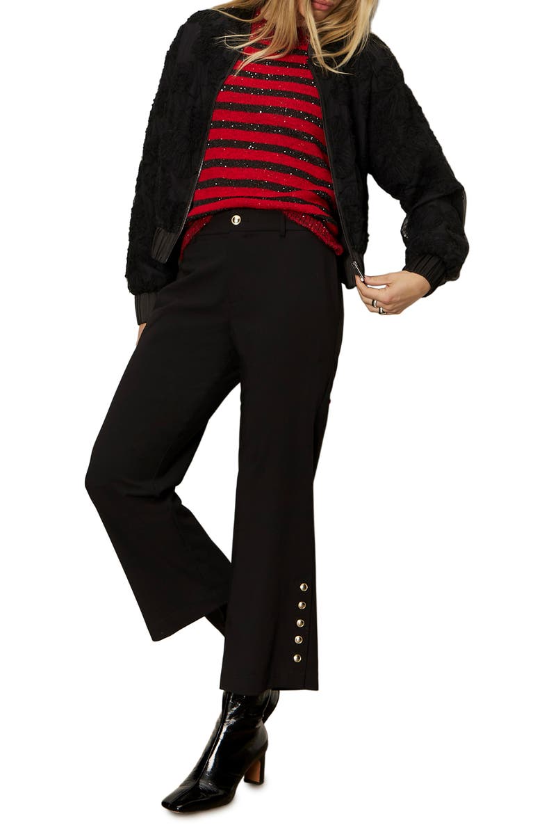 Sanctuary Rosy Party Bomber Jacket, Alternate, color, Black