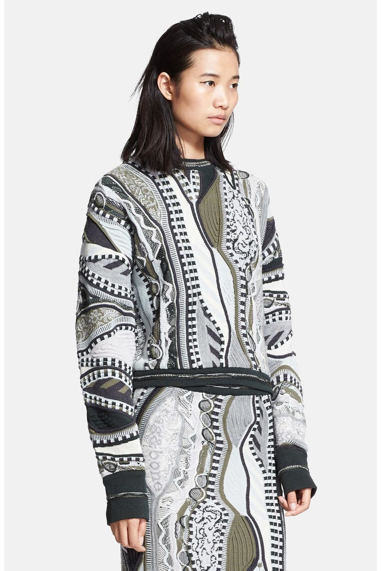 x Coogi Crop Sweater, Alternate, color, FLYNT GREEN