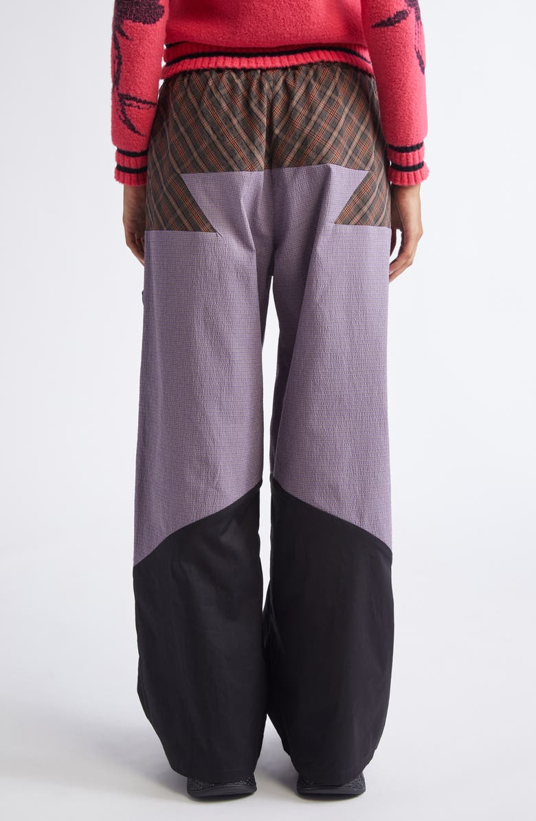 Chopova Lowena Bega Mixed Media Trousers, Alternate, color, Black Multi