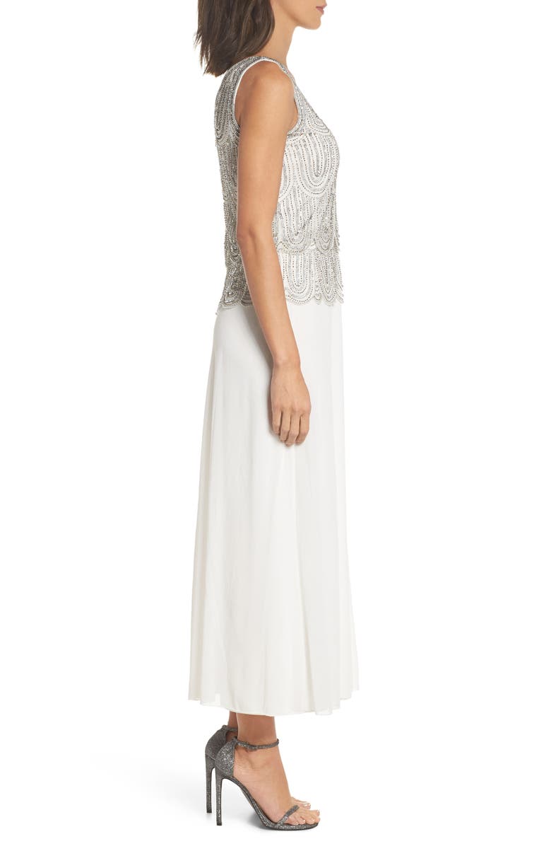 Pisarro Nights Beaded Mock Two-Piece A-Line Gown, Alternate, color,