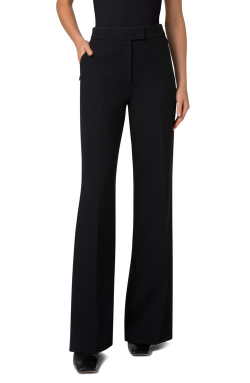 Akris Fior Virgin Wool Trousers In Black