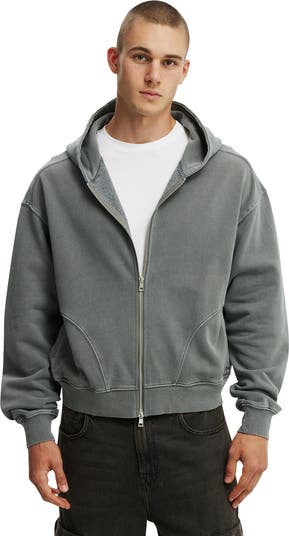 Cropped Zip Up Hoodie