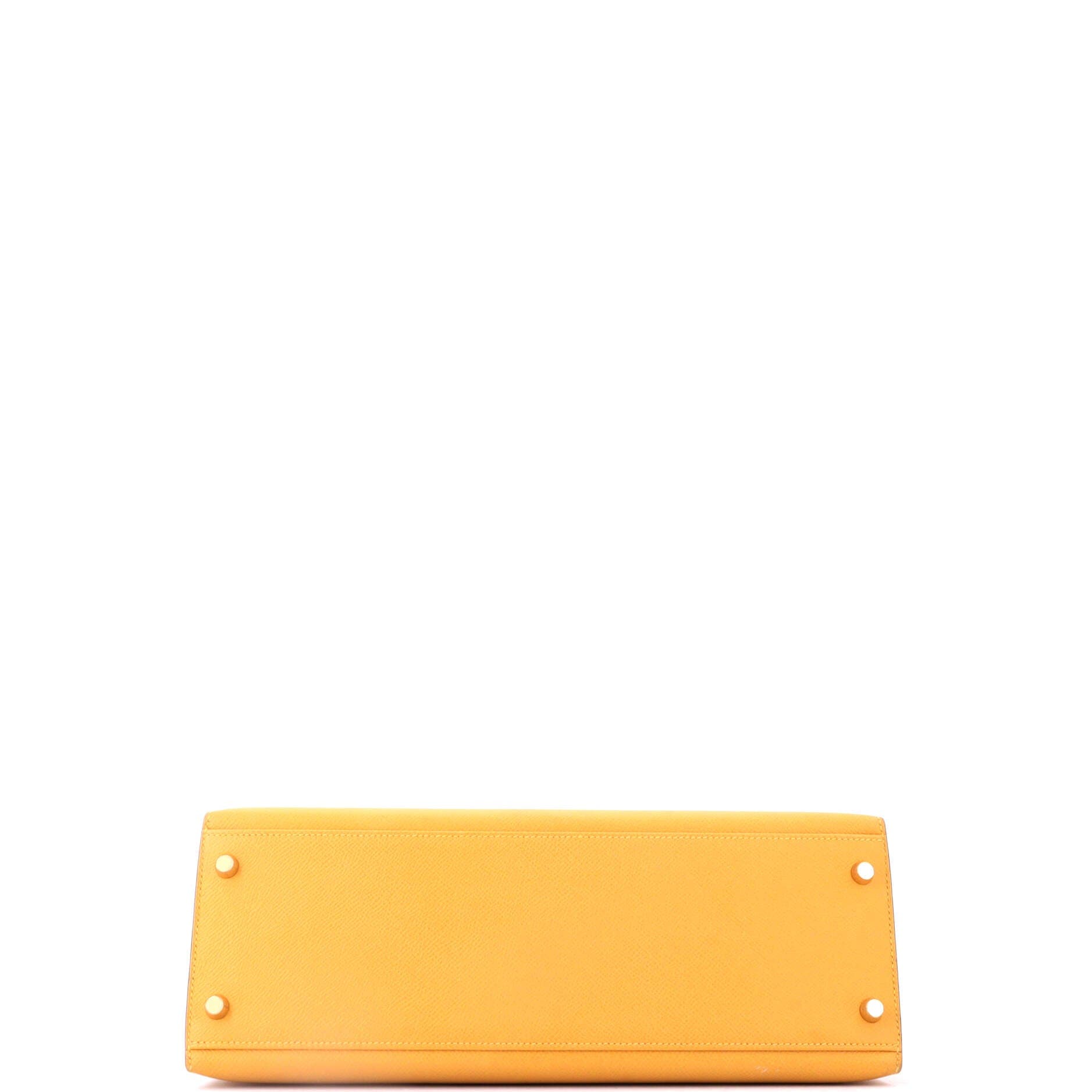 Kelly Handbag Yellow Courchevel with Gold Hardware 32, Alternate, color, Soleil