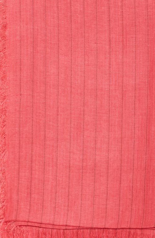 Bcbg Stripe Wrap Scarf In Poppy Red