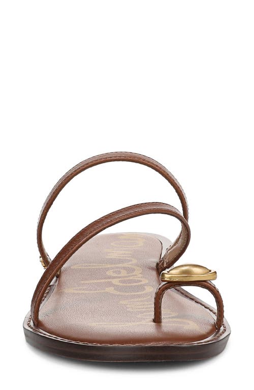 Sam Edelman Harlyn Toe Strap Sandal Cognac Brown Leather In Cognac