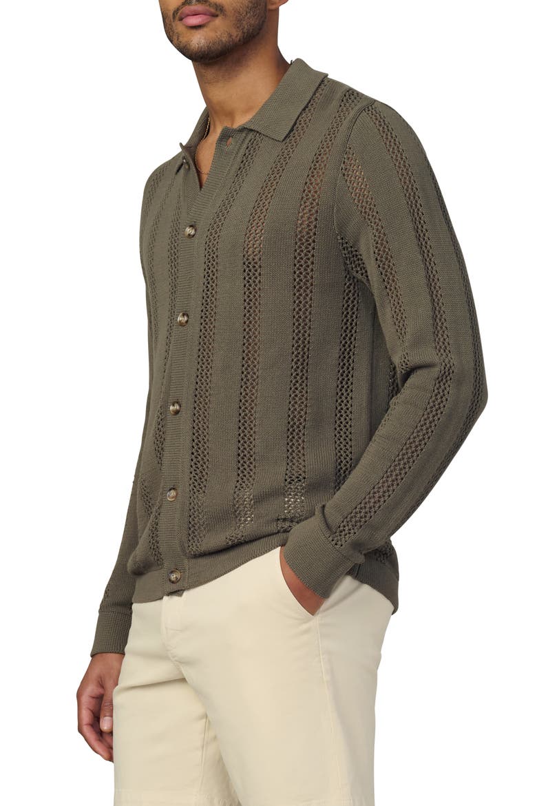 Summer Open Knit Cardigan, Alternate, color, LICHEN