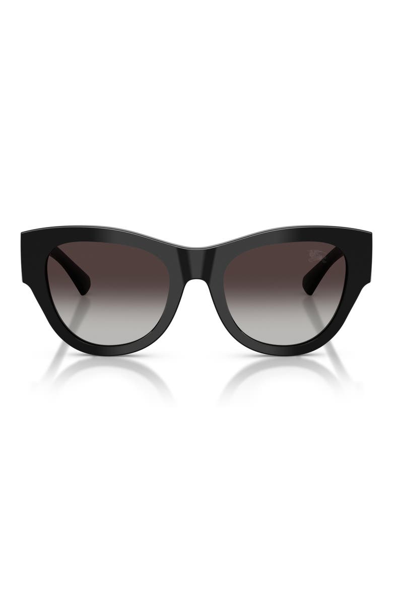 52mm Round Sunglasses, Main, color, BLACK / GREY GRADIENT