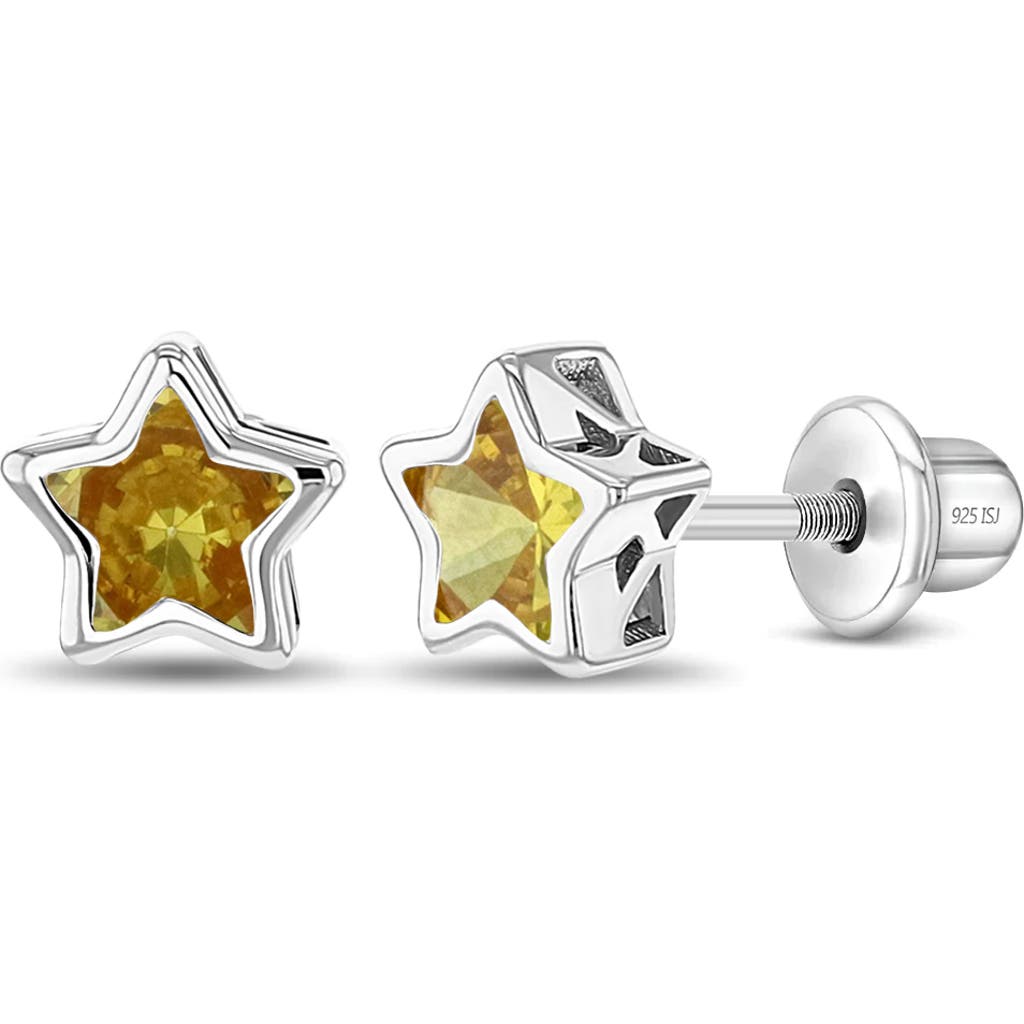 Shop In Season Jewelry Cubic Zirconia Birthstone Star Earrings In November
