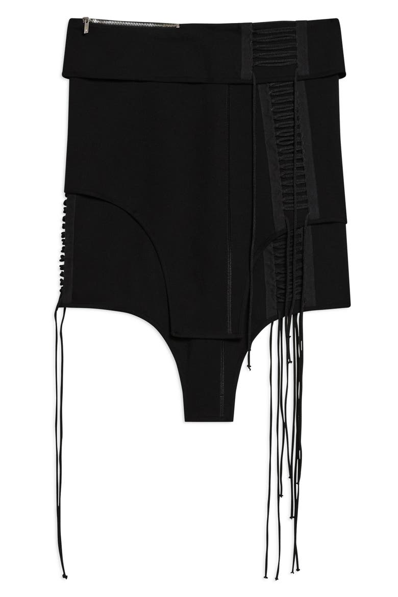 Asymmetric Aviator Skirt, Alternate, color, BLACK