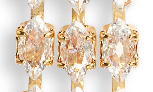 NORDSTROM NORDSTROM ANGLED CUBIC ZIRCONIA FRINGE DROP EARRINGS