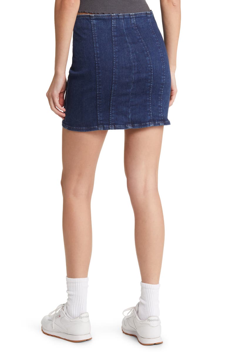 Free People Layla Denim Miniskirt, Alternate, color,