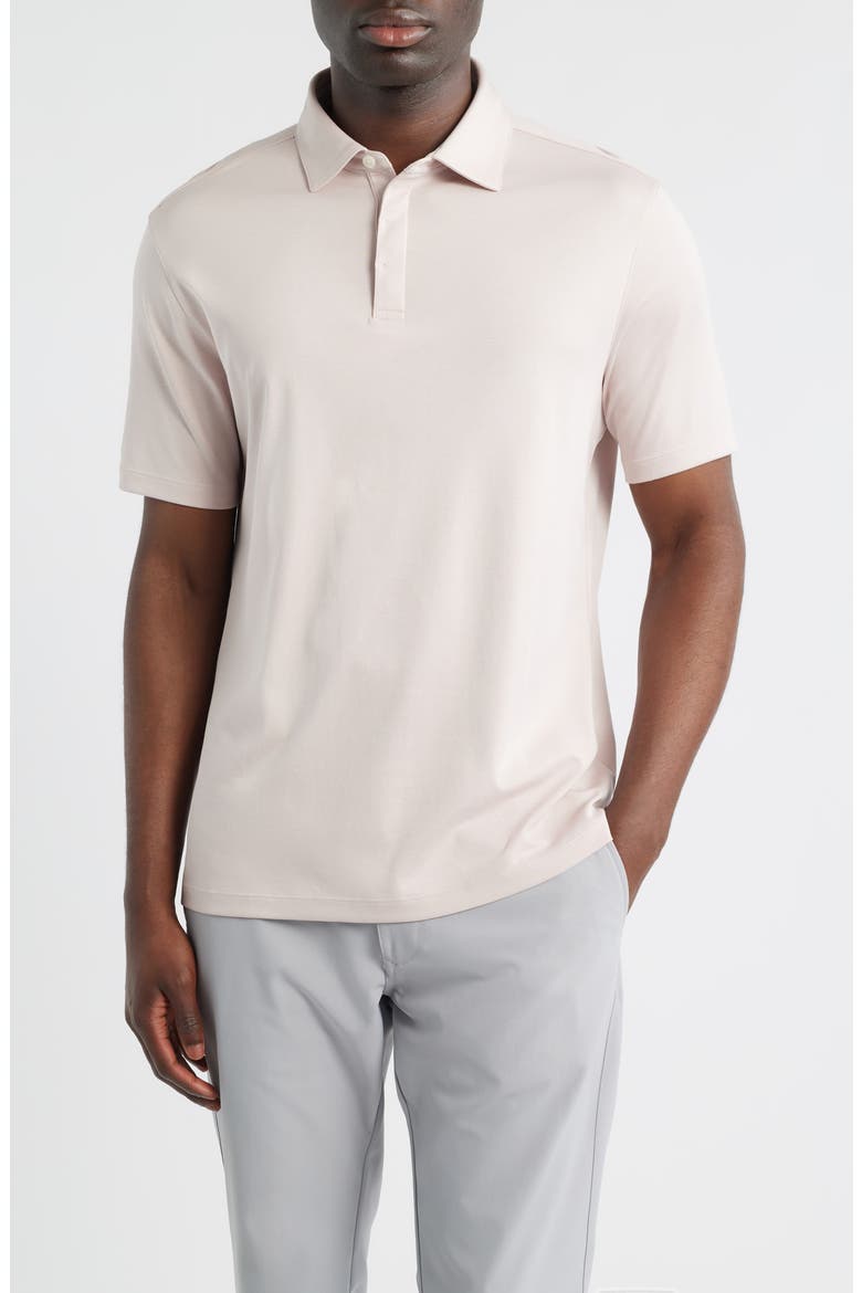 Georgia Solid Pima Cotton Polo, Main, color, PINK