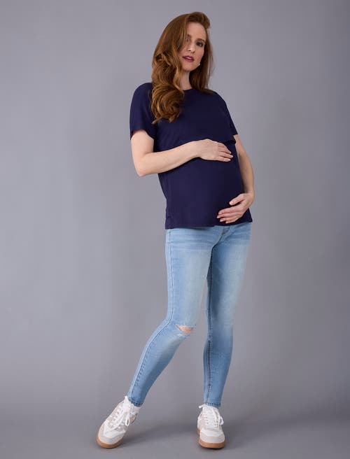 Motherhood Maternity Secret Fit Ankle Length Skinny Jeans In Blue