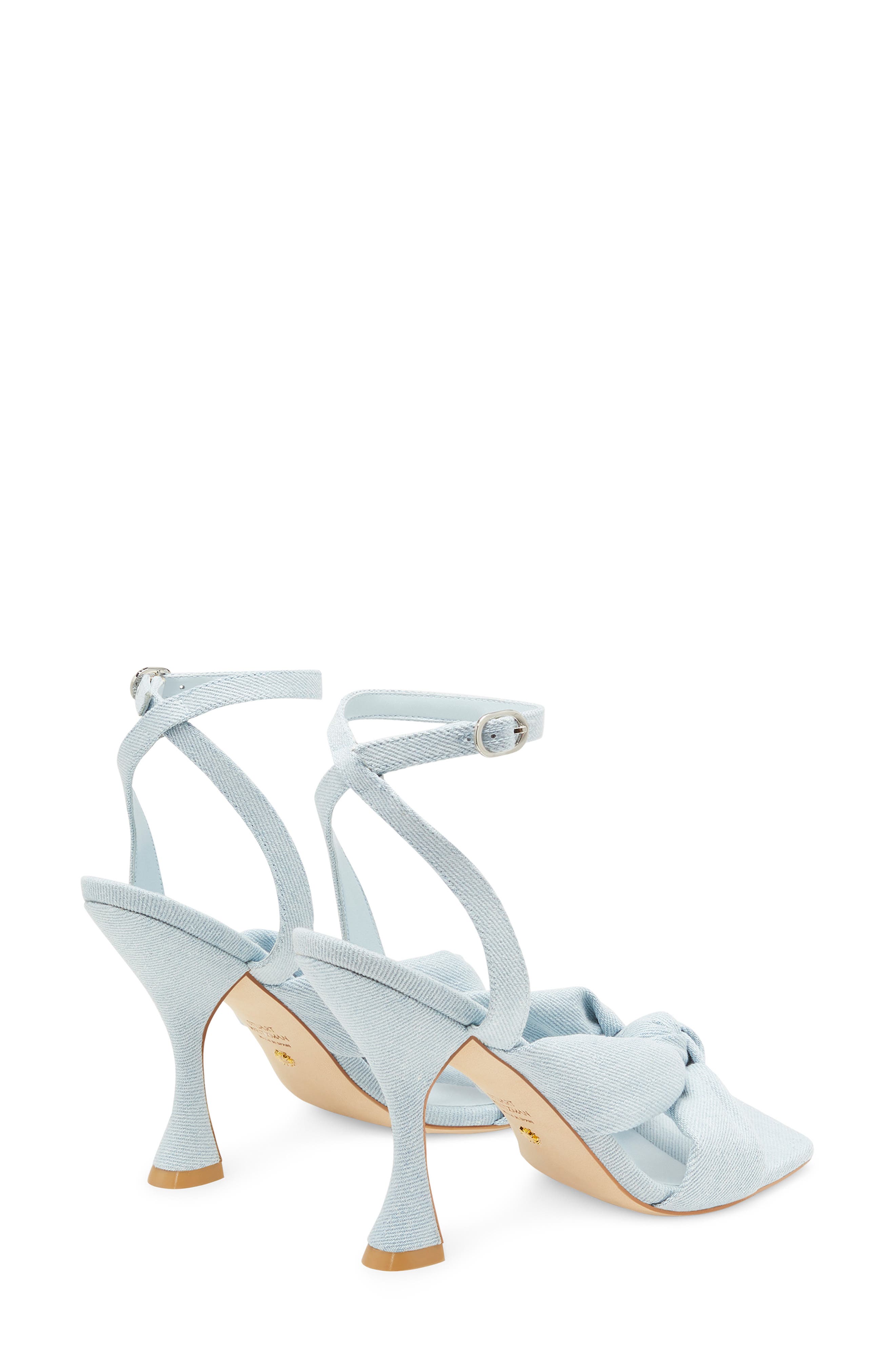 Stuart Weitzman Playa Ankle Strap 100 Knot Sandal, Alternate, color, Light Blue