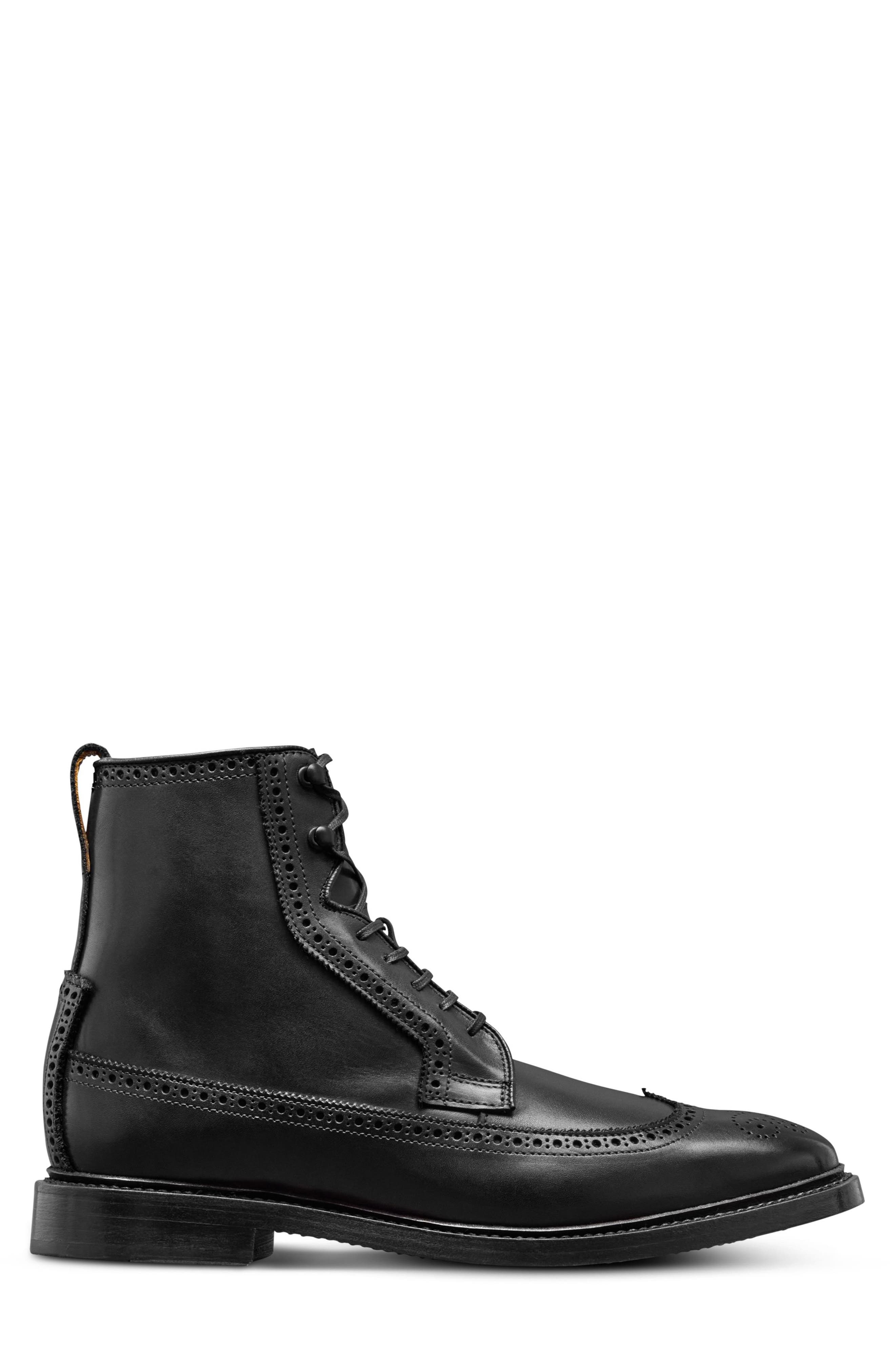 Allen Edmonds Maddox Reserve Wingtip Dress Boot, Alternate, color, Black