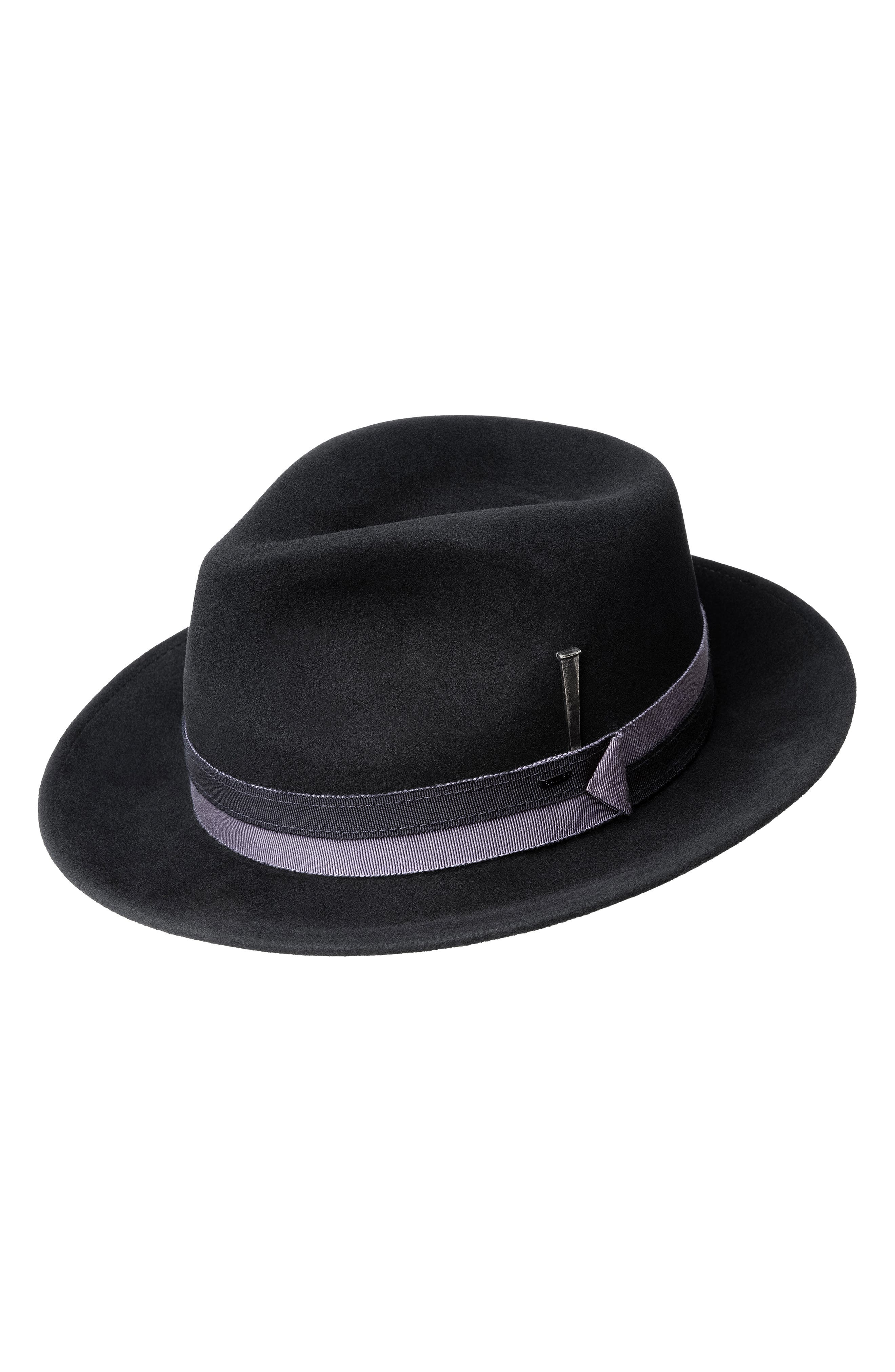 Appley Colorblock Trim Wool Felt Fedora