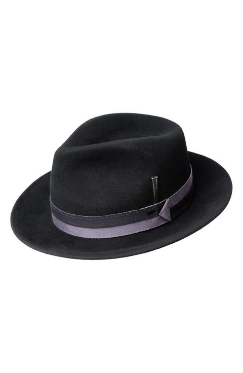 Appley Colorblock Trim Wool Felt Fedora