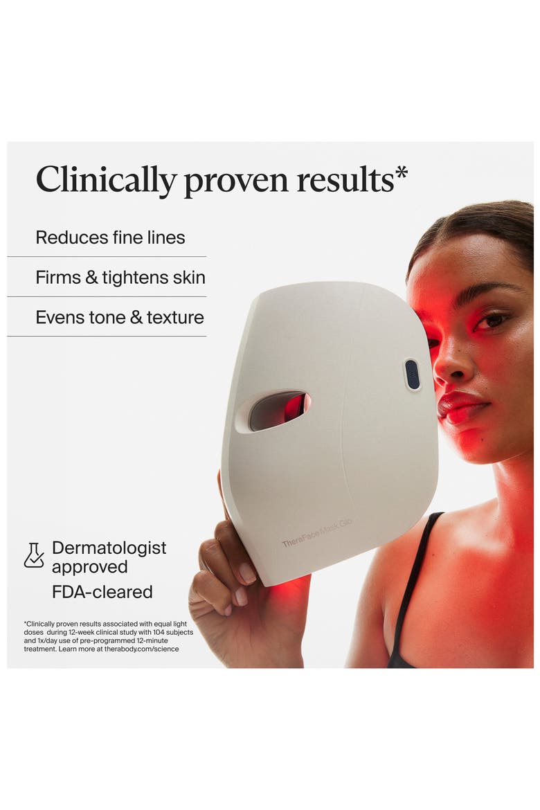 TheraFace Mask Glo-LED Skincare Mask, Alternate, color, WHITE