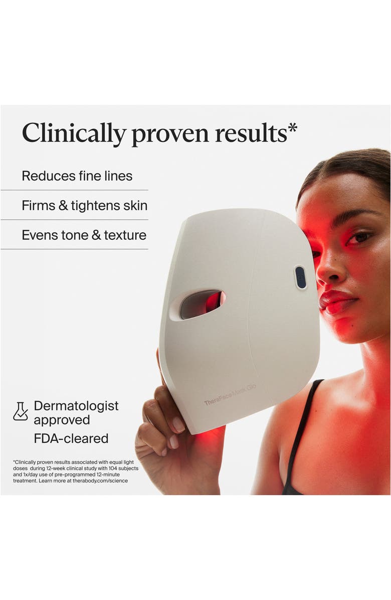 Therabody TheraFace Mask Glo-LED Skincare Mask, Alternate, color, White
