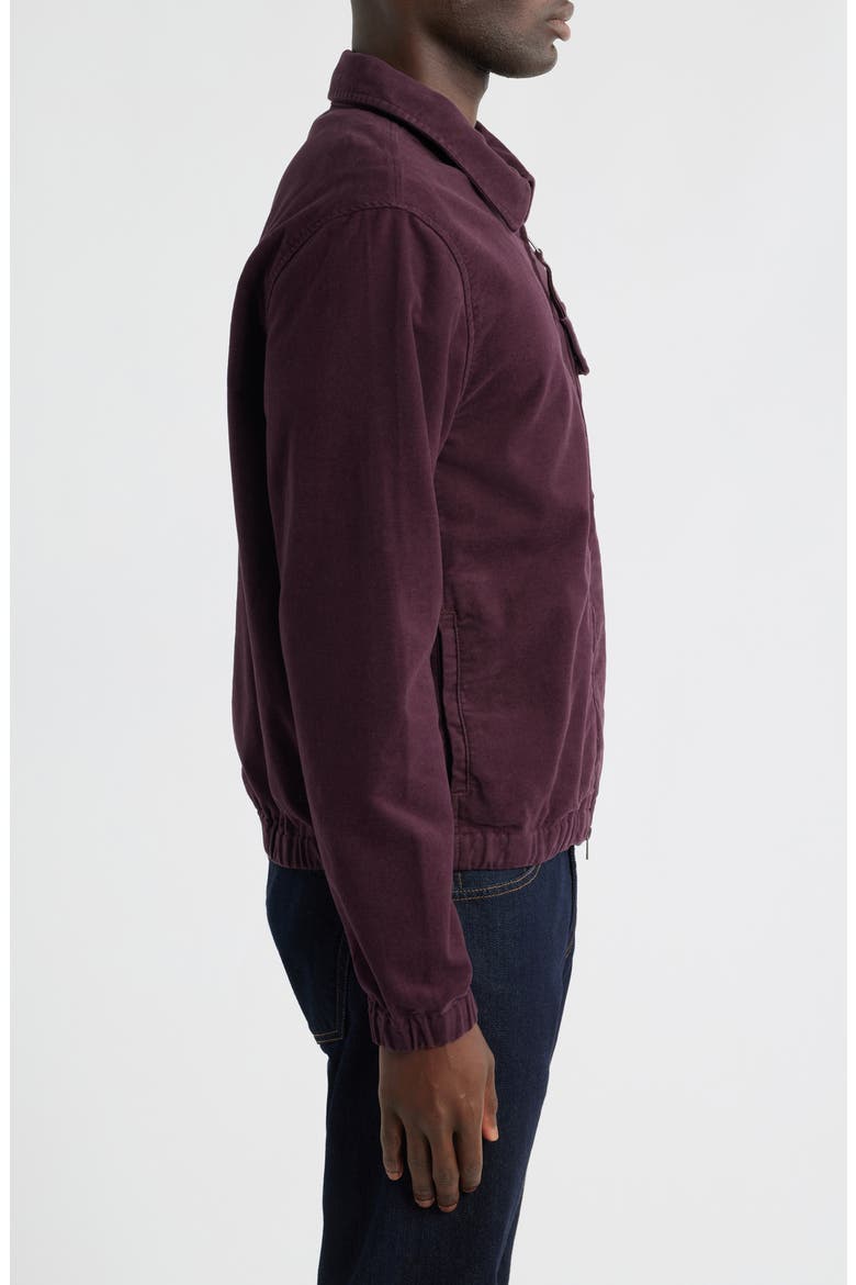 Philip Zip Stretch Cotton Jacket, Alternate, color, MULBERRY