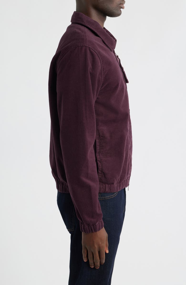 AG Philip Zip Stretch Cotton Jacket, Alternate, color, Mulberry