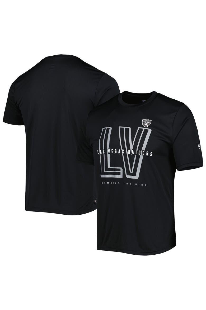 Men's New Era Black Las Vegas Raiders Scrimmage T-Shirt, Alternate, color, Black