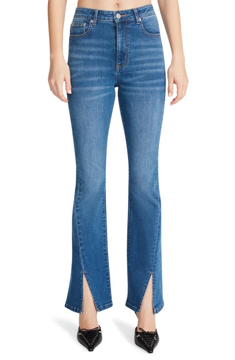 Elia Split Hem Flare Jeans