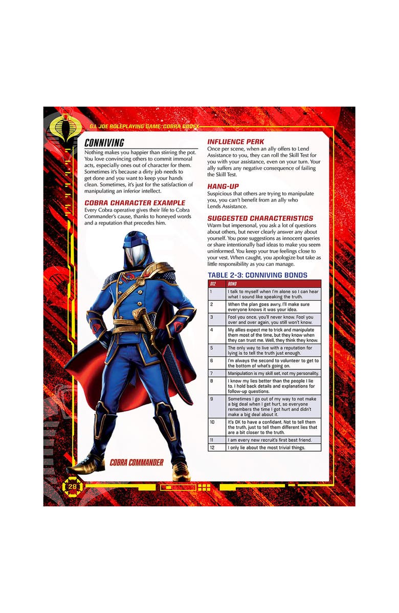 Renegade Game Studios G.I. Joe Roleplaying Game Cobra Codex Sourcebook, Alternate, color, Multicolored