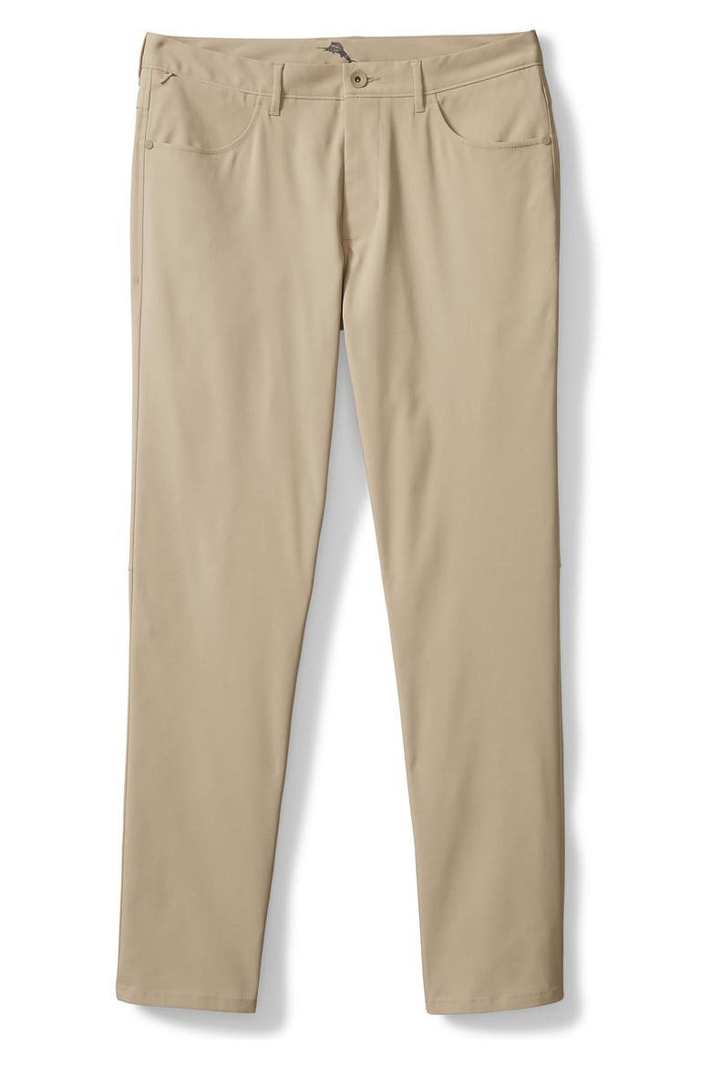 IslandZone Stretch Recycled Polyester Performance Pants, Alternate, color, STONE KHAKI