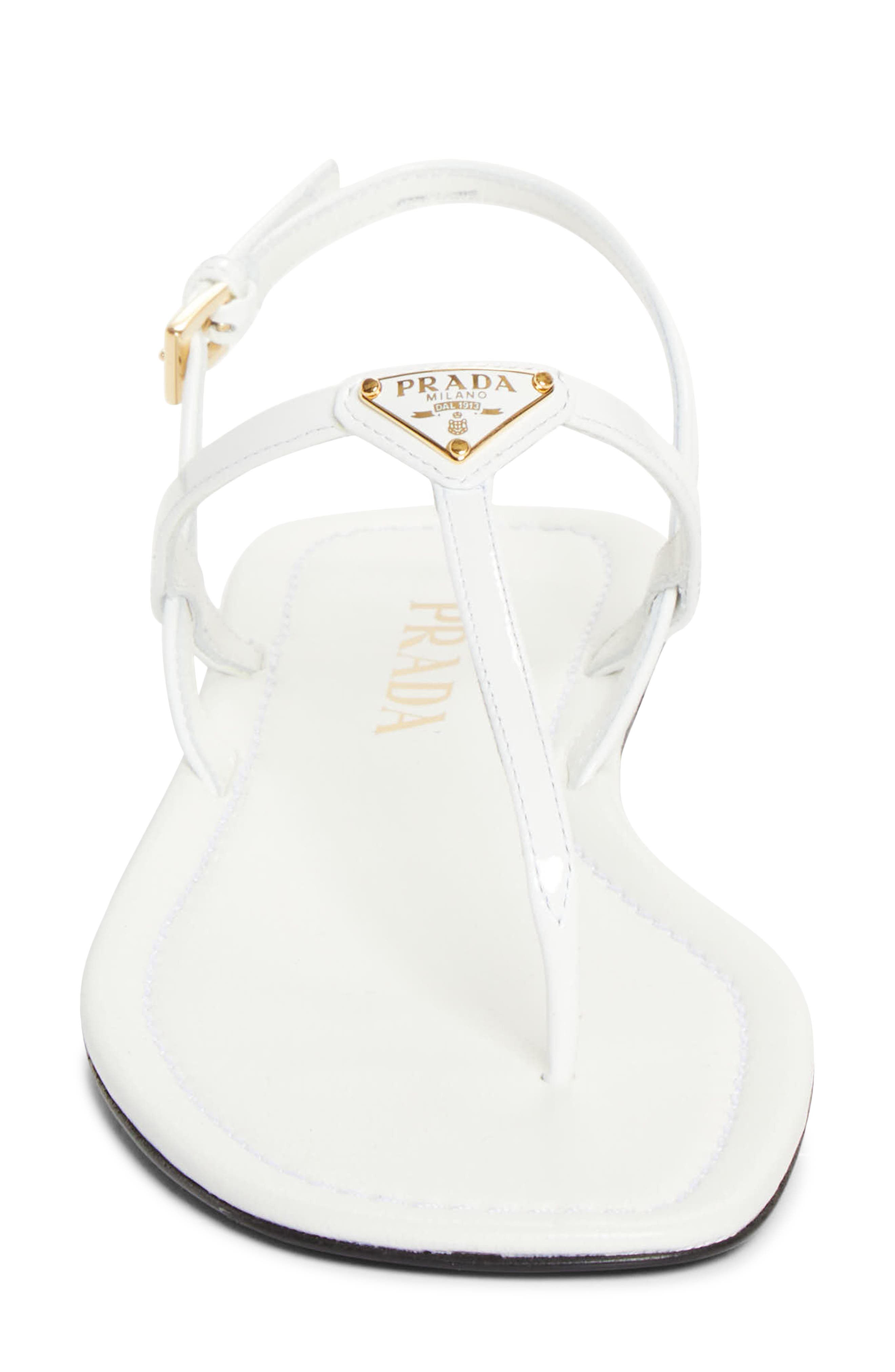 Triangle Logo Sandal, Alternate, color, BIANCO