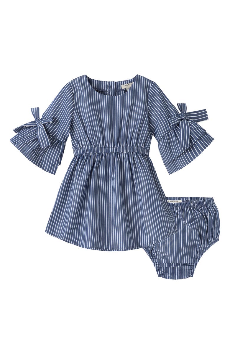 Habitual Girl Habitual Stripe Bell Sleeve Dress, Main, color, 