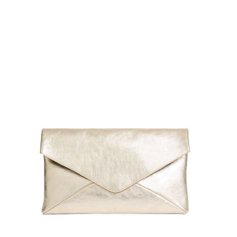 Valentina Envelope Leather Clutch