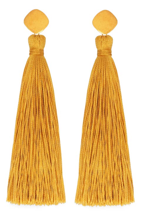 Fringe Tassel Linear Earrings