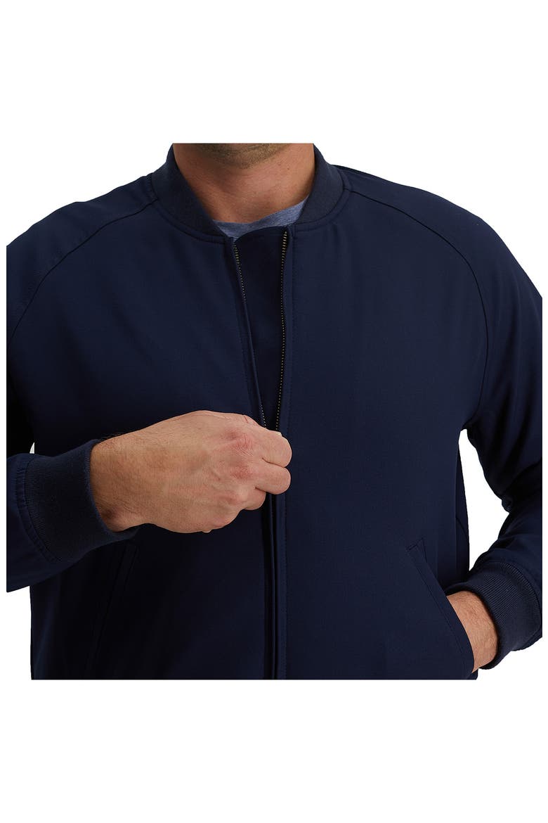 Stretch Gabardine Bomber Jacket, Alternate, color, NAVY