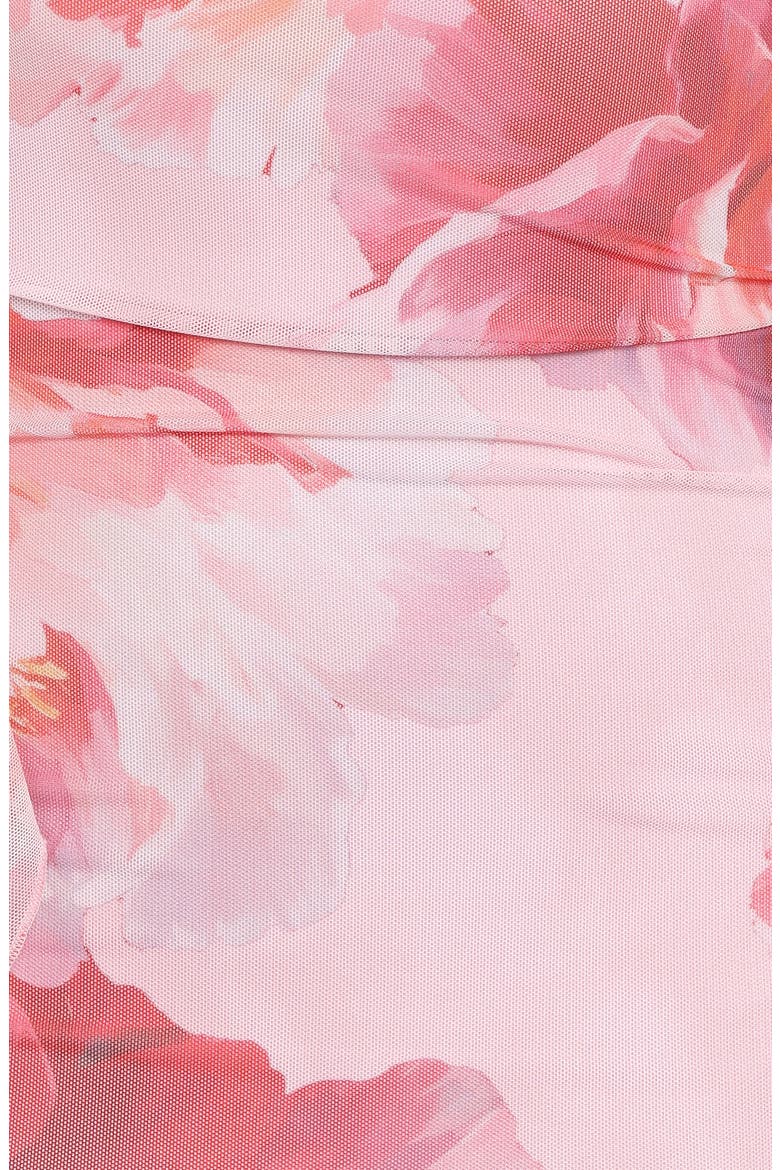 Chiara Floral Flutter Ruffle Maxi Dress, Alternate, color, PINK PEONY