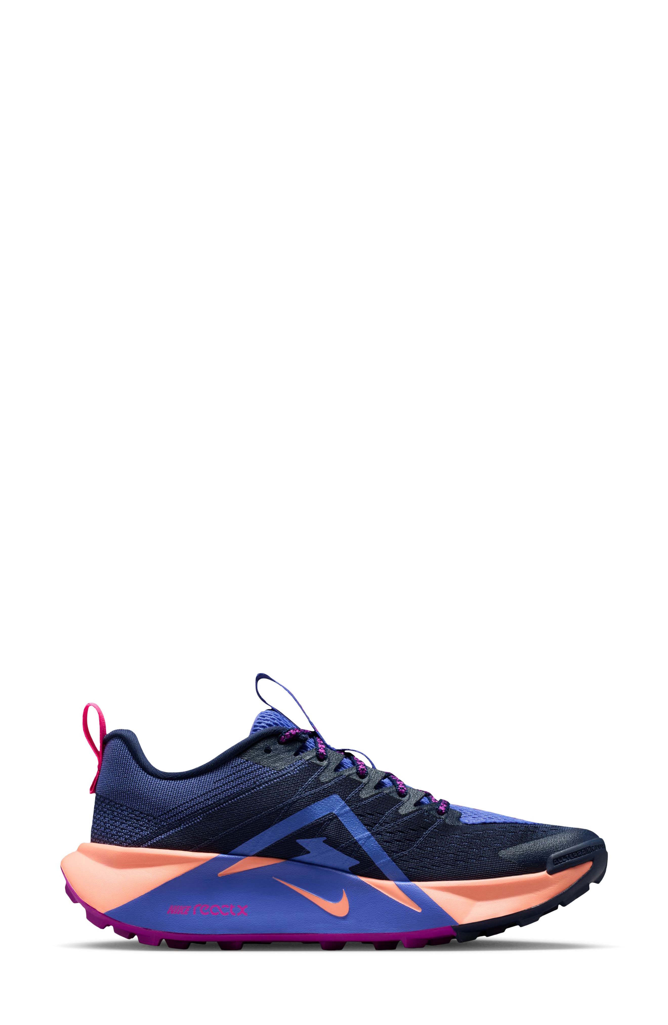 Nike Reactx Wildhorse 12 Trail Running Shoe, Alternate, color, Medium Navy/ Hydro Blue