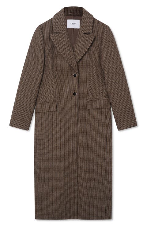 Dakota Check Wool Blend Coat