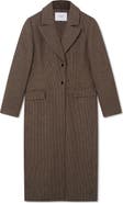 LK Bennett Dakota Check Wool Blend Coat