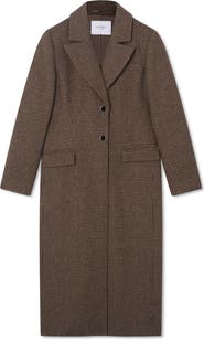 LK Bennett Dakota Check Wool Blend Coat