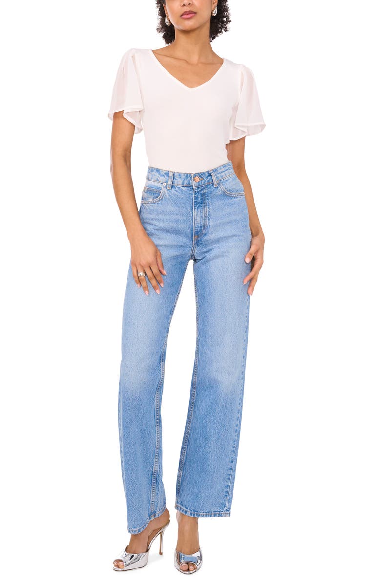 1.STATE Flutter Sleeve Rib Knit T-Shirt, Alternate, color, 