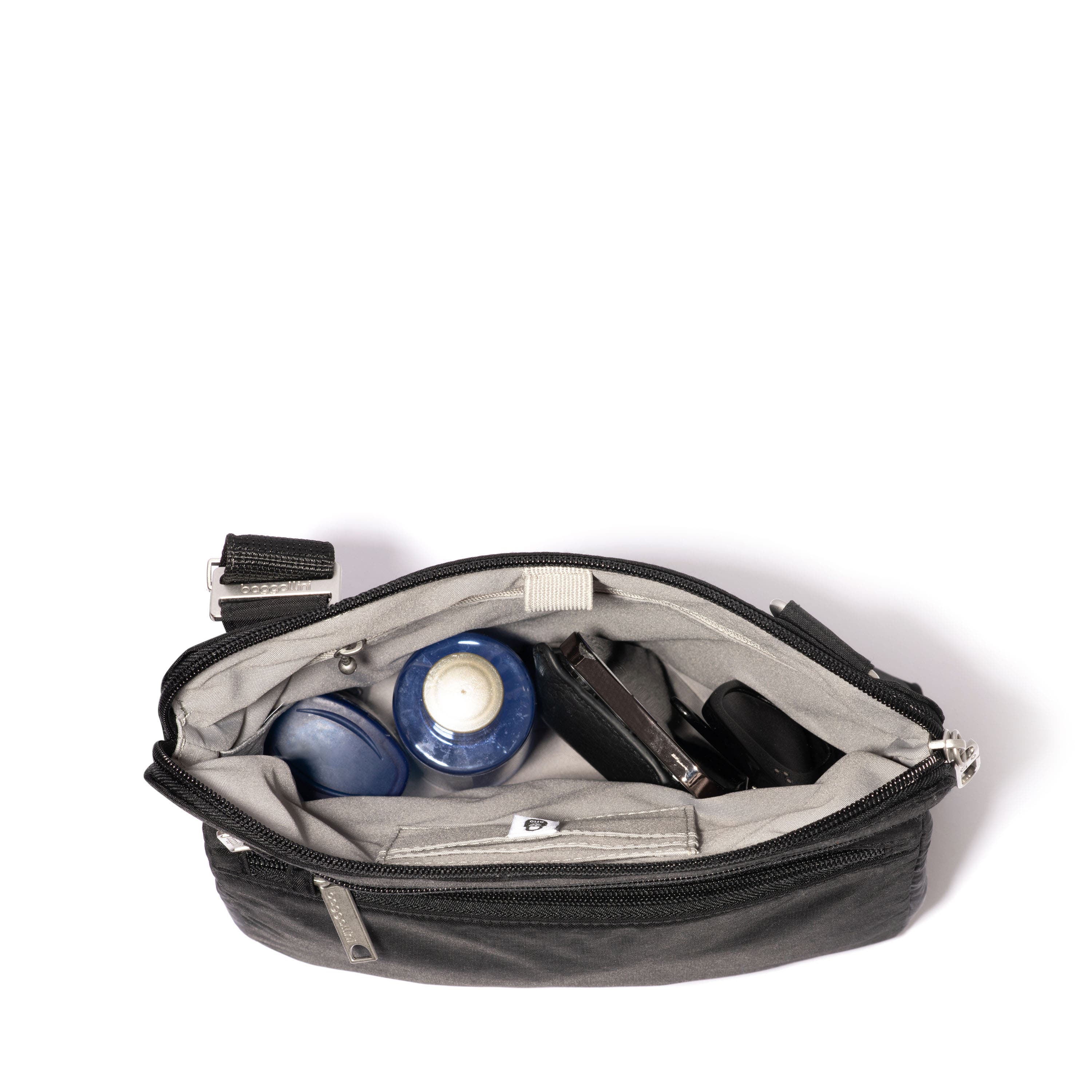 BAGGALLINI Securtex Anti-Theft Large Crossbody Bag, Alternate, color, Black