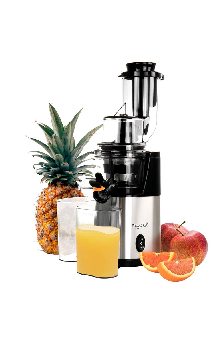 Megachef Pro Stainless Steel Slow Juicer, Main, color, Grey