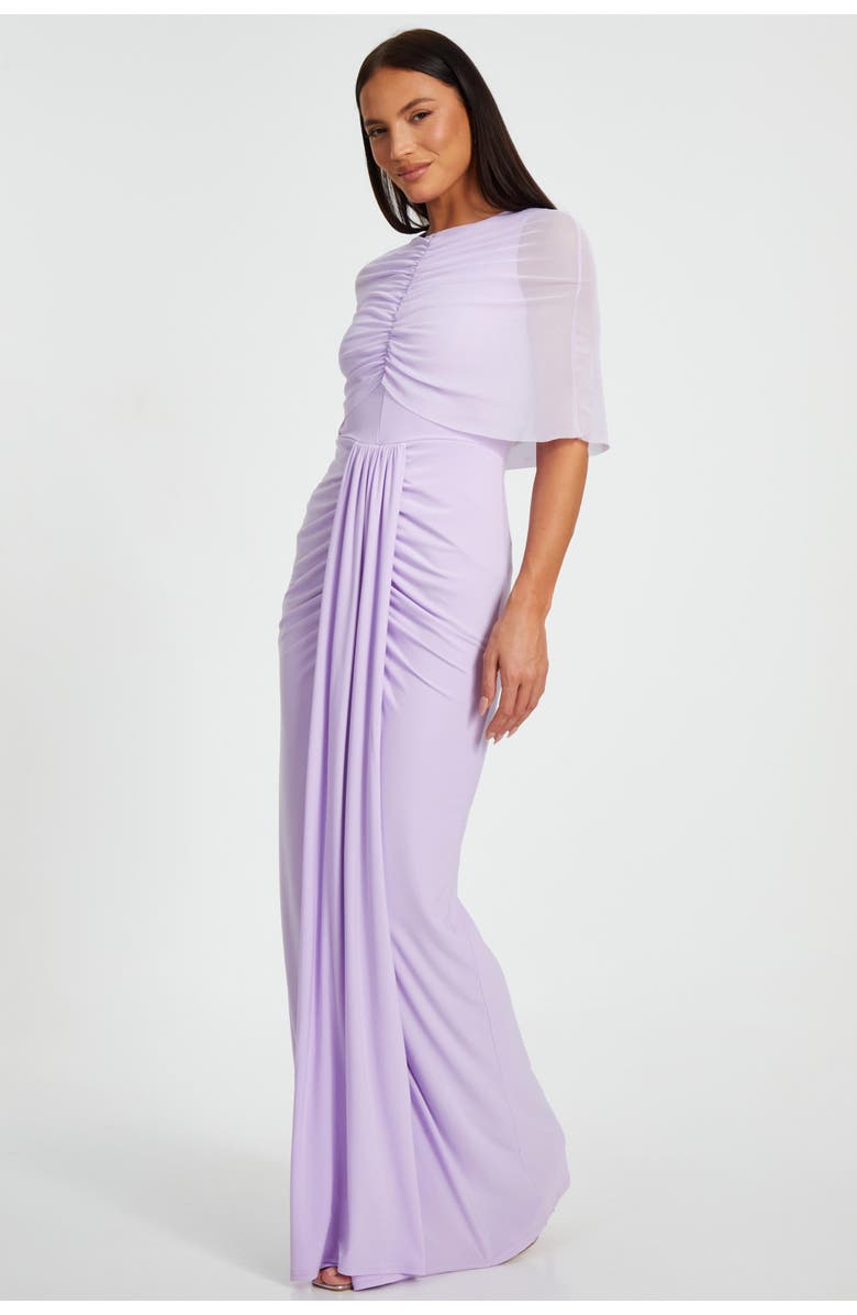 QUIZ ITY Draped Maxi Dress, Alternate, color, 