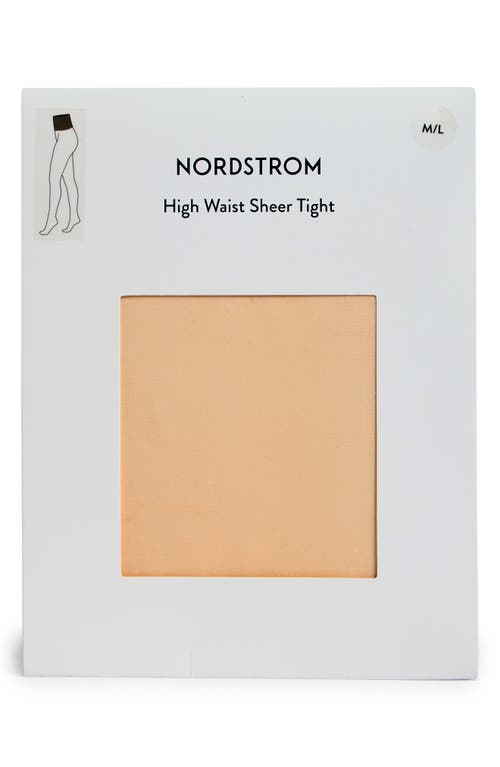 Nordstrom High Waist Sheer Tights In Gray