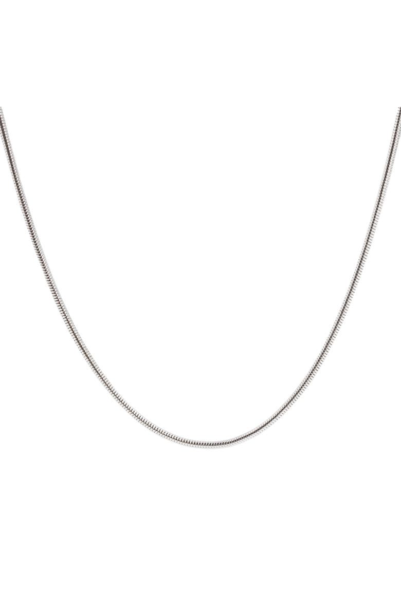 Alex and Ani Round Herringbone Layering Necklace, Main, color, Silver