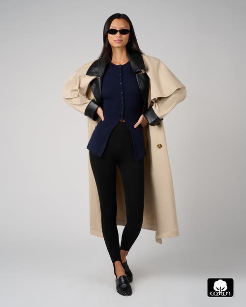 Weworewhat Cotton Stirrup Legging In Black