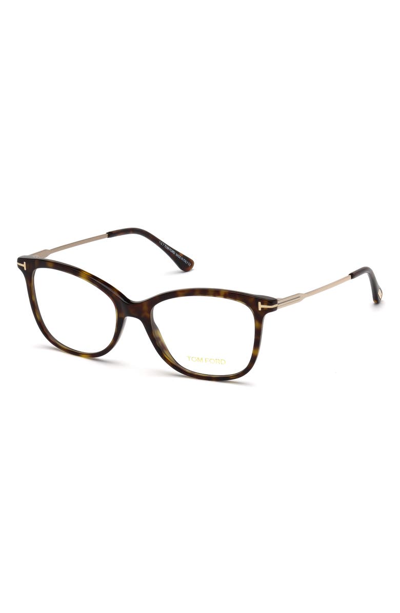 TOM FORD 52mm Cat Eye Optical Glasses, Alternate, color, 